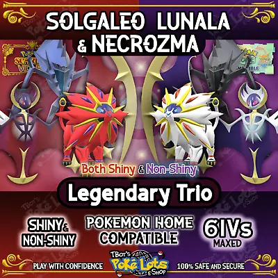 Legendary Solgaleo Lunala Necrozma 💥 Shiny 6IV 💥 Pokemon Scarlet Violet 🌎US🌎 • $1.25