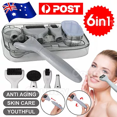 $18.45 • Buy Derma Roller Anti Aging Skin Care Dermaroller Set 6in1 Titanium Micro Needle Kit
