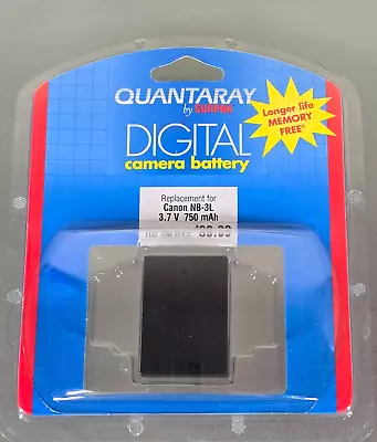 Quantaray Digital Camera Replacement Battery For Canon NB-3L (3.7 V 750 MAh) • $8.99