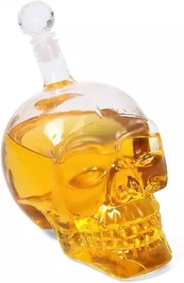 Skull Head Vodka Shot Whiskey Wine Drinking Glass Bottle Decanter Skull Shaped W • $24.99