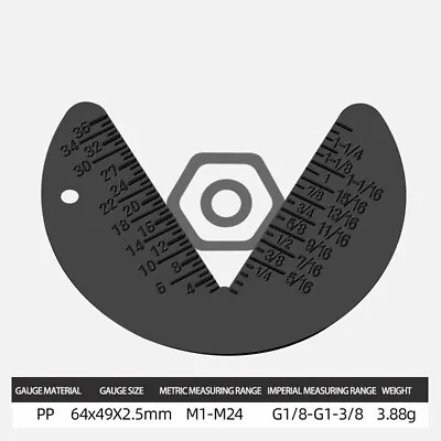 Screw Bolt Nut Thread Measure Gauge Size Check(Standard & Metric) Green • $5.19