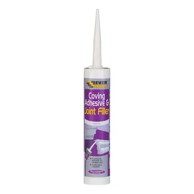 12 X EVERBUILD Coving Adhesive & Joint Filler Polystyrene Plaster Joints Cornice • £20.04