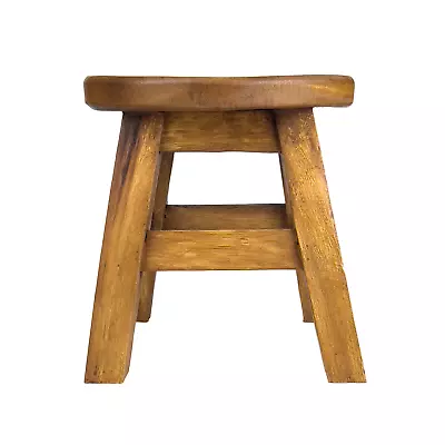 Rustic Plain Small Wooden Milking Stool Plant Stand Foot Stool • £24.99