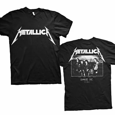 Official Metallica T Shirt Master Of Puppets Photo Black Classic Rock Metal Band • £15.24