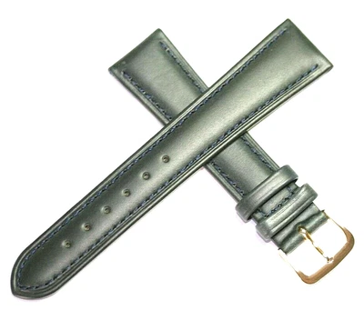£5.99 • Buy Waterproof Leather Watch Strap Padded Dark Blue 20mm