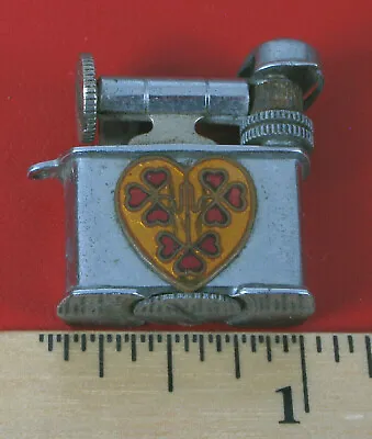 Miniature Made In Occupied Japan Cigarette Lighter Heart Good Luck Clover Rare ! • $95
