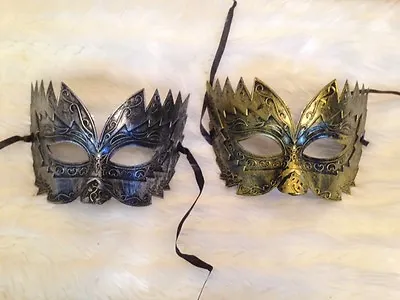 Mens Titan Roman Gladiator Masquerade Masked Ball Venetian Party Filigree Mask • £6.99