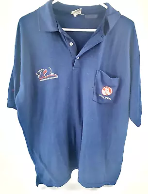 Holden Racing Team Blue Navy Polo Shirt WRC Size XXL • $22