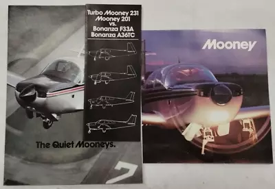 3-Mooney 201 & 231 Brochures-Originals • $19.95