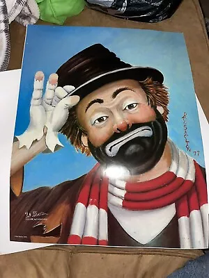 Red Skelton Signed Poster Copy Glossy Print.  14x18”  “1977” • $75