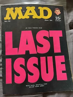 Mad Magazine #91 December 1964 VG Shipping Included • $17.90