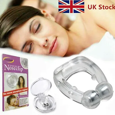 Anti Snoring Nose Clip With Case - Soft Magnetic Anti Snoring Devices For Men • £2.19