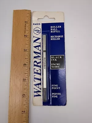 Waterman Paris Pen Roller Ball Black Ink Refill Fine Point France Vintage • $5.04