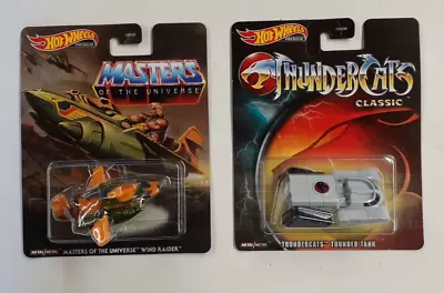 Hot Wheels Masters Of The Universe Wind Raider & ThunderCats Thunder Tank • $7.99