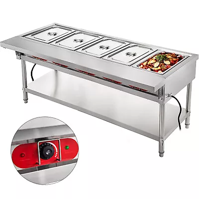 VEVOR Commercial Steam Table Electric Food Warmer 5-Pan Buffet Bain Marie 3750W • $873.99