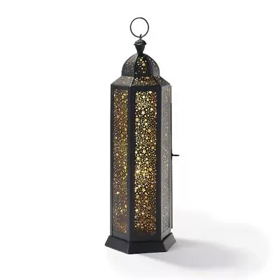  Moroccan Lantern Decorative: 17 Inch Lantern For Home Decor Black And Large • $19.99