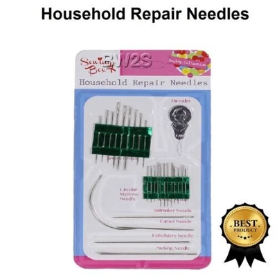 £1.99 • Buy Household Repair Sewing Needles Pack Assorted Upholstery Carpet Curved Etc