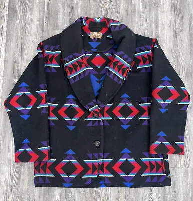 Pendleton Knockabouts Southwestern Aztec Wool Blanket Jacket Blazer Navajo • £175.74