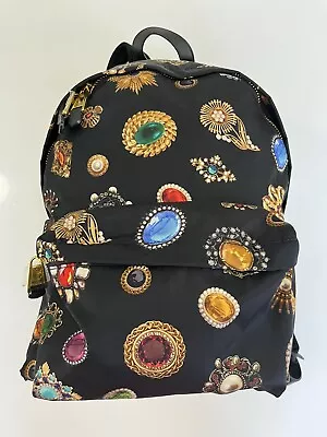 Moschino By Jeremy Scott Jewelry Print Black Backpack New Without Tags • $500