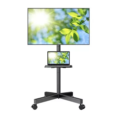 PERLESMITH Mobile TV Stand Cart For 23-60 Inch LCD LED Flat/Curved Panel Screen • $34.94