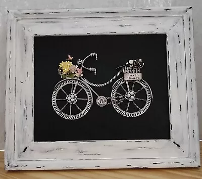  Framed Jewelry Art Come See👀 Farmhouse Style BIKE  Handcrafted 11x13 OOAK • $160