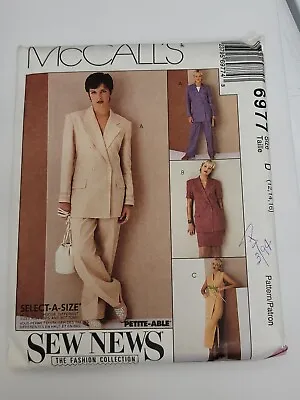 Vtg Mccalls Sewing Pattern 6977 Mrs Jacket Skirt Pants 12-16 Uncut Suit • $5