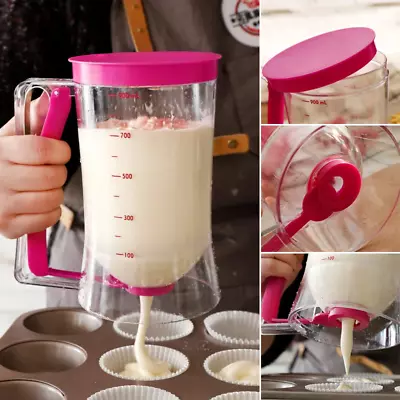 900ml Batter Dispenser DIY Muffin Cupcake Pancake Kitchen Measuring Baking Tools • $9.75