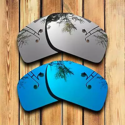 Silver Mirrored & Glacier Blue Polarized Replacement Lenses For-Oakley Dangerous • $13.88