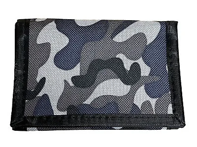 Nayt Men's Military Commando Trifold Wallet Blue Camo • $3.50