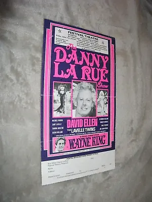 The Danny La Rue Show. Paignton Festival Theatre Original 1982 Flyer Handbill • £9