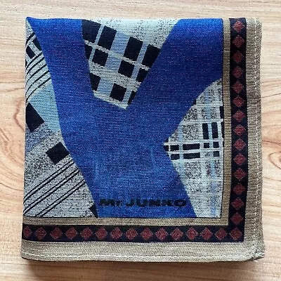 Handkerchief Japan Men's Art Blue Geometric Cotton Pocket Square Cotton 17  • $18.99