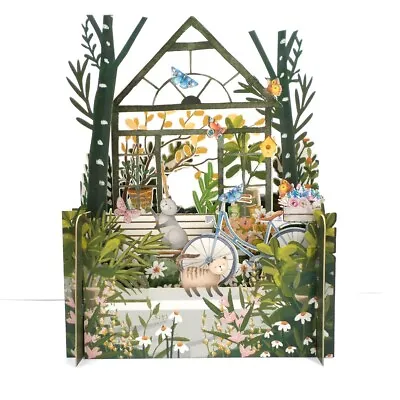 Beautiful Floral Greenhouse 3D Pop Up Any Occasion Greeting Card By Alljoy Cards • £5.49
