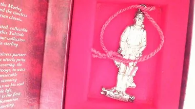 MARLEY Ghost ONEIDA 1991 STERLING Silver Ornament C. Dickens A Christmas Carol • $50