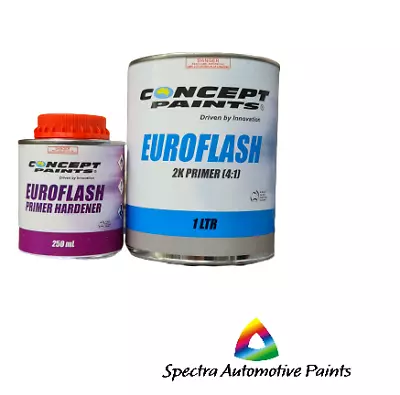 Concept Paints Euroflash 2K Primer (4:1) 1.25lt Kit. Fast Dry 2K Primer Kit • $89.95