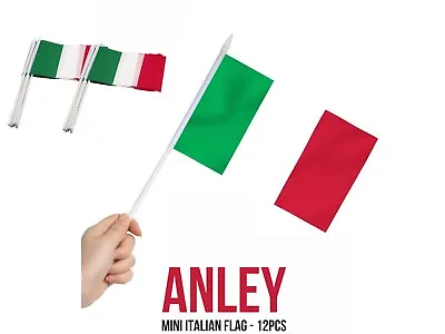 Anley Italian Mini Flag  - Hand Held Small Italian Flags 12 Flags • $9.98