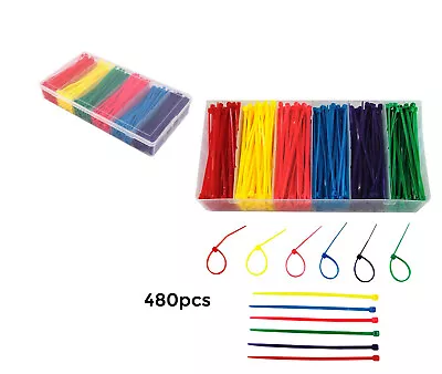 Small Colored Zip Ties 4 Inch Multicolor 480pcs Assorted Color Cable Ties New • $15.81