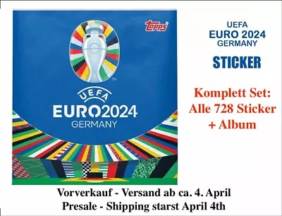 Topps UEFA EURO 2024 Germany European Championship 24 - Complete Set: All 707 Stickers + Album • £205.95