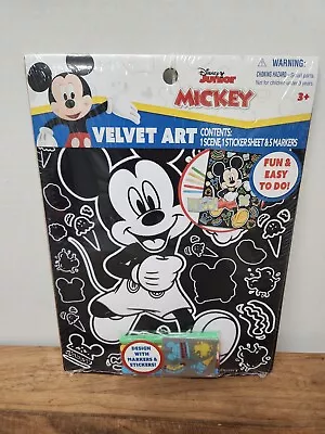 NEW DISNEY Junior Mickey Mouse Velvet Art Mini Coloring Poster Kit 10x7.5  • $4.24