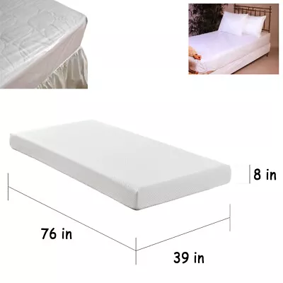 Twin Size Bed Mattress Cover Plastic White Waterproof Fitted Protector Mite Dust • $11.76