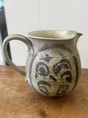 Vintage Studio Pottery Artist Handmade Stoneware Pitcher Vase 1960s • $34.99