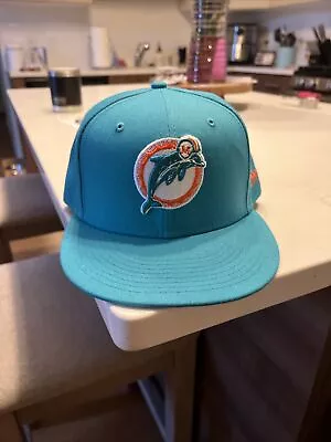 Miami Dolphins Hat Cap Fitted New Era 59Fifty Size 7 1/2 NFL Logo • $9.99