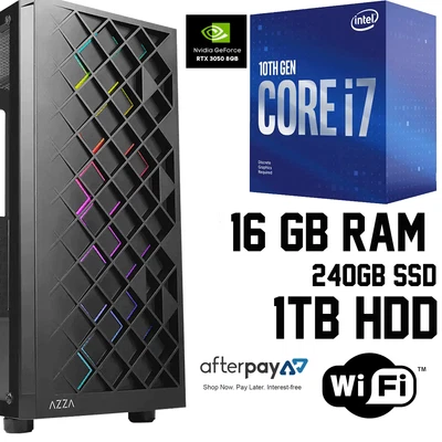 $1400 • Buy Desktop PC Computer Tower Intel Core I7 RTX 3050 16 GB RAM 1TB HDD Gaming PC