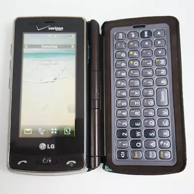 LG VX9600 Chrome/Black Verizon Flip Phone With Qwerty Keyboard Module • $49.99