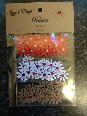 90 PAPER DAISY FLOWER CARD MAKING #109CRAFT EMBELLISHMENTS Joba Lot Confetti • £1.89