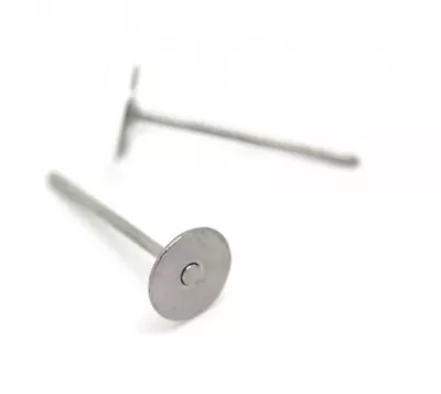 50 (25Pairs) Earring Posts Studs - 304 Stainless Steel - 12mm X 5mm - J17857 • £3.59