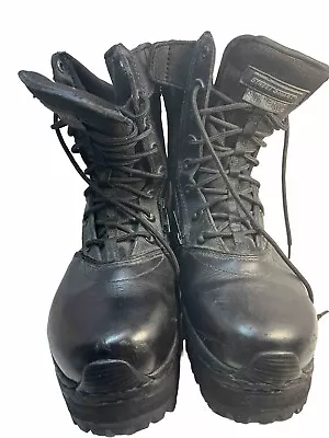 Rocky Men's 9.5 W Street Smart Waterproof Duty Boots Black Leather Combat Biker • $39.99