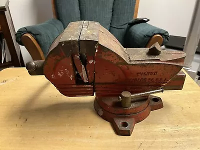 Vintage Wilton Shop King Vise With Pipe Jaws 3-1/2  Swivel Base • $50