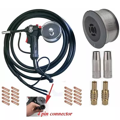 Aluminum Spool Gun Fit Miller210 Spoolmate 3035 Black DC24V 5M/16.4ft Cable • $127.38