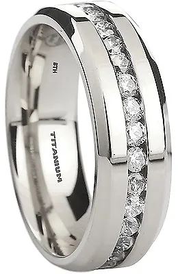 New Boxed Mens Classic Titanium Wedding Engagement Band Ring  • £39.99