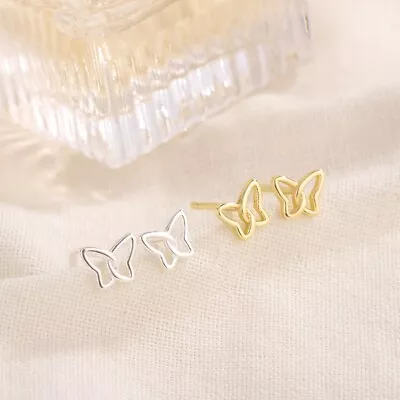 Style Earrings Kpop Jewelry Women's Accessories Hollow Butterfly Earrings • $5.17